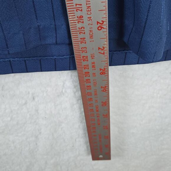 Lilly Dache Men's Textured Jacquard Striped Raglan Sleeve Polo Shirt Blue Large - Picture 4 of 6